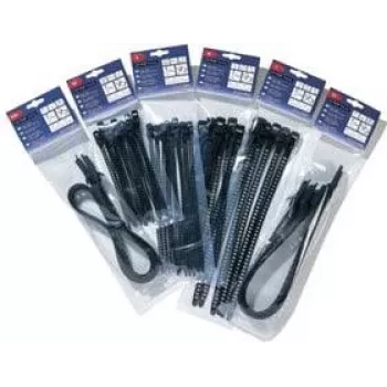 HellermannTyton SOFTFIX atsegami kabelių rišimo juosta 180mm x 7mm juoda, 16 vnt. (115-07190)