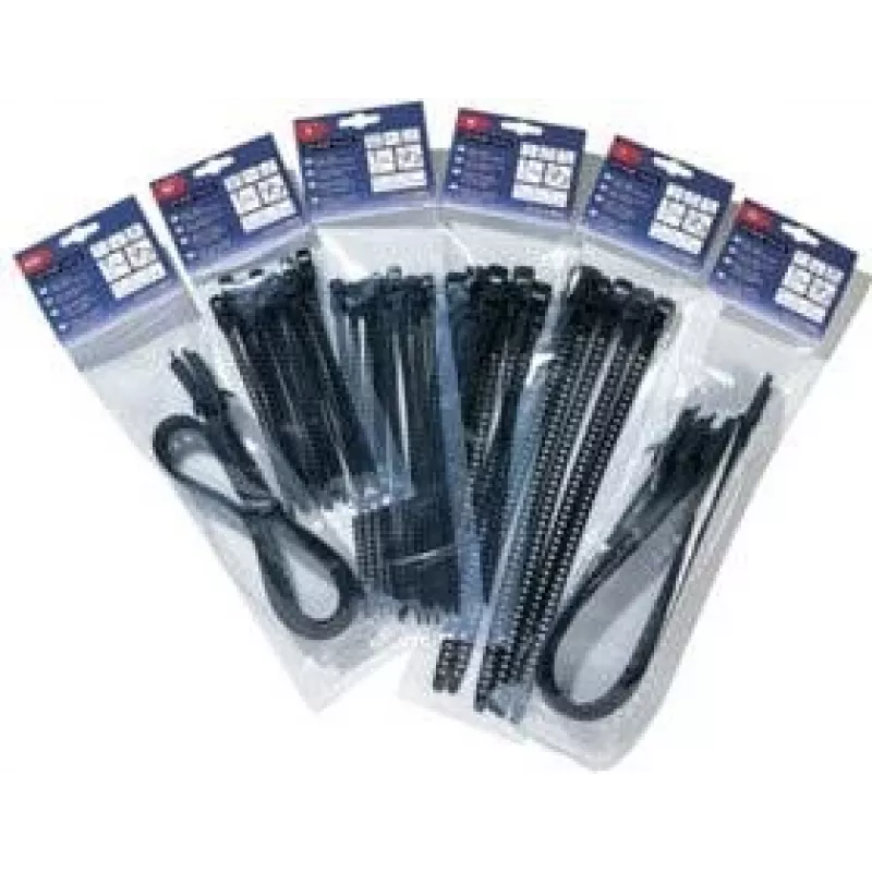 HellermannTyton SOFTFIX atsegami kabelių rišimo juosta 180mm x 7mm juoda, 16 vnt. (115-07190)
