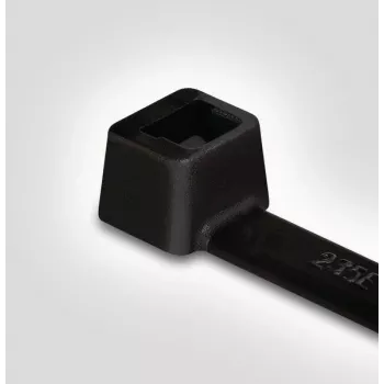 HellermannTyton T18L-HS-BK-C1 juodas kabelių raištis, poliamidas 6.6, 100 mm x 2,5 mm, 100 vnt.