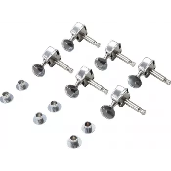 Dimavery TL-Style gitaros mechanizmai, 6-in-Line, chromuoti, uždaro tipo, dešiniarankiams 26300250
