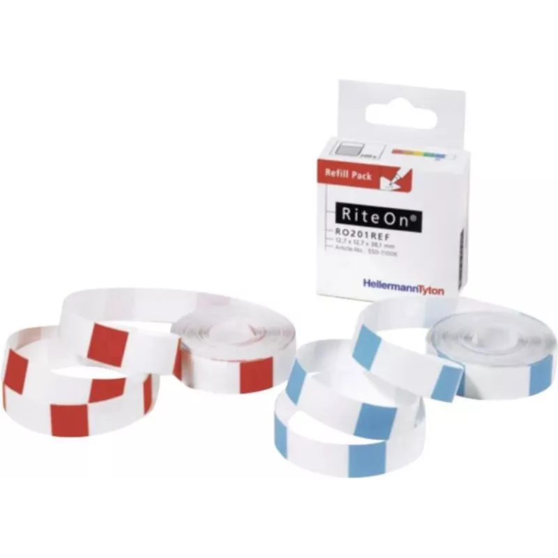 HellermannTyton RiteOn papildymo etikečių rinkinys baltos 100 viename lape (550-71401)
