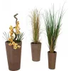 EUROPALMS India dekoratyvinių vazonų rinkinys, 3 dydžiai, pilko akmens vaizdas, vidaus/lauko 83011268
