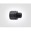 HellermannTyton HG25-S-M25 PA66 BK 10 tiesusis jungtis, M25 srieginis, 25 mm gofruotam vamzdžiui, juoda