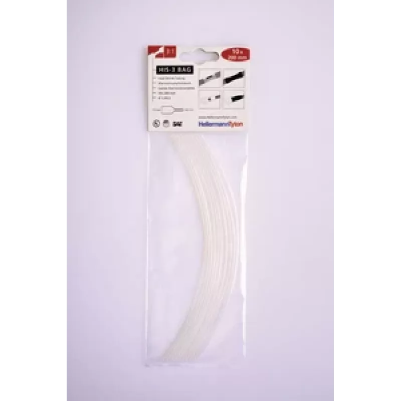HellermannTyton HIS-3 šilumai susitraukiantis vamzdelis 3:1, 1,5 mm/0,5 mm, permatomas, 10 vienetų 308-30164