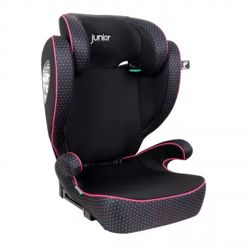 Petex Basic Plus 1602 rožinė HDPE vaikiška automobilinė kėdutė ECE R129 i-Size 100-150 cm