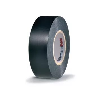 HellermannTyton HTAPE-FLEX1000+ juoda PVC elektros izoliacinė juosta, 19 mm x 20 m, 105 °C, RoHS 710-00602