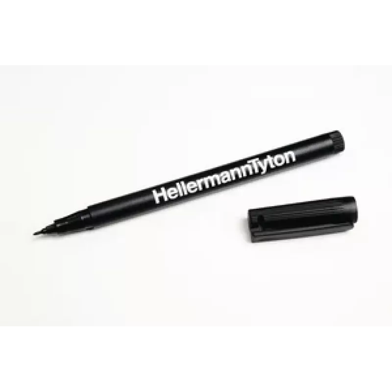 HellermannTyton 500-50820 Nuolatinis žymeklis juodas apvalus antgalis 2 vnt.