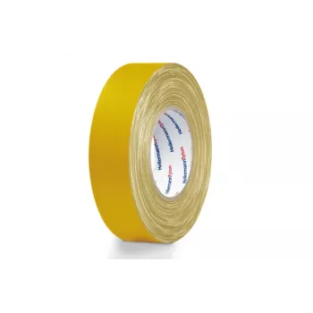 Hellermann Tyton HTAPE-TEX-19x50 geltona tekstilinė juosta 19 mm x 50 m 712-00502