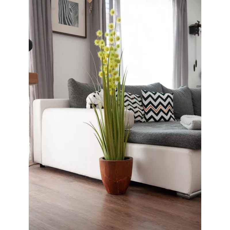 EUROPALMS Pompom Grass dirbtinis augalas, 122 cm, žalias 82500136