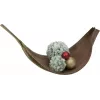 EUROPALMS Flocked Pine Ball Decoration, 15 cm, žalia su baltu sniego apdaila 83500303