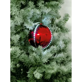 EUROPALMS LED Snowball 15cm, raudonas 83501243