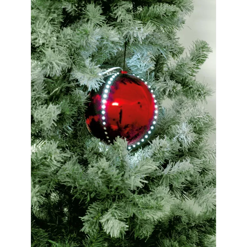 EUROPALMS LED Snowball 15cm, raudonas 83501243