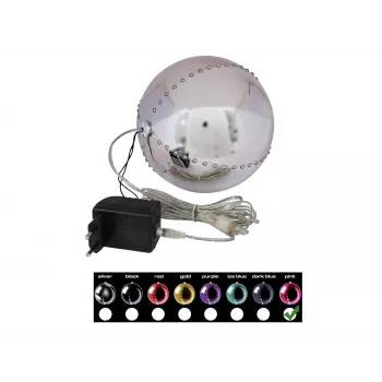 EUROPALMS LED Snowball 15cm, rožinis 83501246