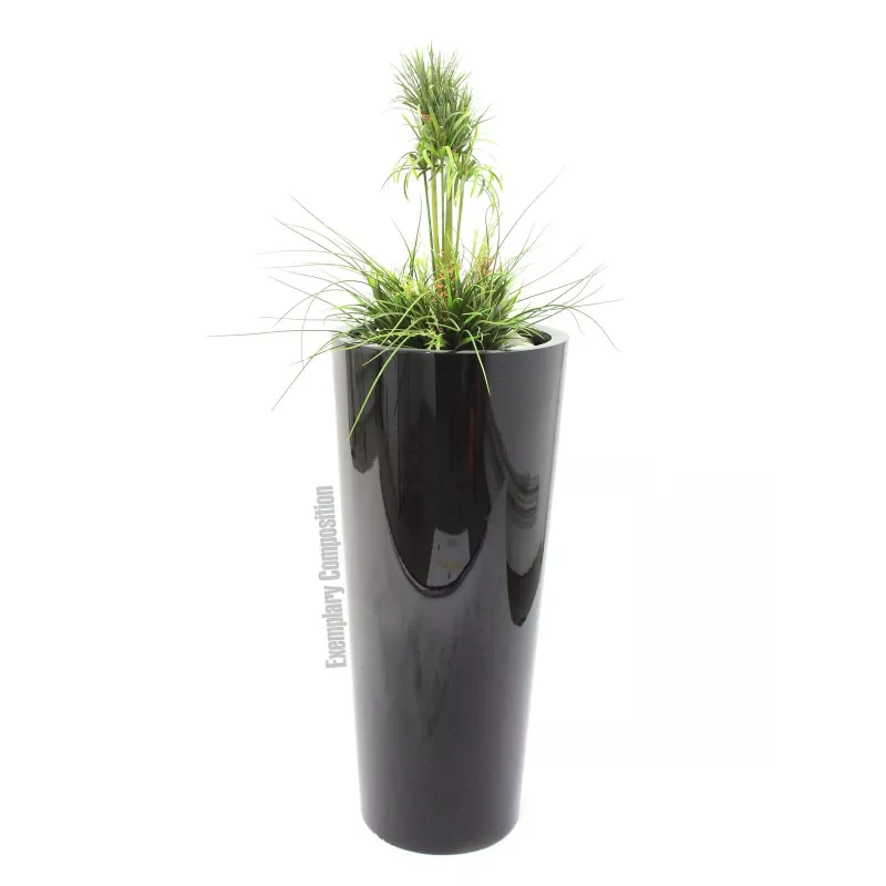EUROPALMS Dirbtinės žolės kompozicija, 90 cm, žalia, juodame vazone 82600137