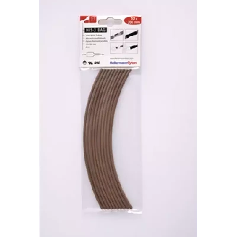 HellermannTyton 308-30314 termiškai susitraukiantis vamzdelis, 3 mm, juodas, 100 mm, 10 vienetų