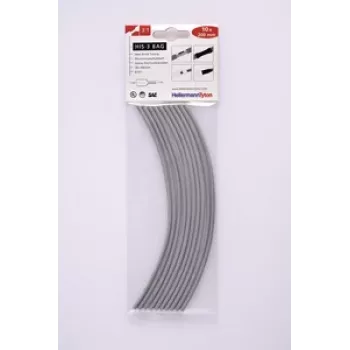 HellermannTyton HIS-3 Termiškai susitraukiantis vamzdelis 3:1, 3 mm/1 mm, pilkas, 10 vienetų 308-30313