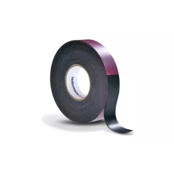 HellermannTyton HTAPE-POWER600-38x6.7-NR-BK (6.7) savaime sulydanti elektros izoliacinė juosta, 6,7 m x 38 mm, juoda 711-10201