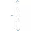 EUROPALMS dizaino vaza WAVE-150, balta 83011904