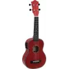 DIMAVERY UK-100 sopraninė ukulėlė, liepsnotai raudona 26255807