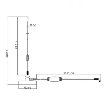 Midland Albrecht MAG31 DAB+ magnetinė antena su stiprintuvu, Band III, 3 m kabelis, SMB jungtis 62336