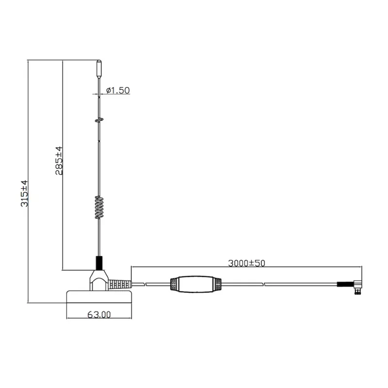 Midland Albrecht MAG31 DAB+ magnetinė antena su stiprintuvu, Band III, 3 m kabelis, SMB jungtis 62336