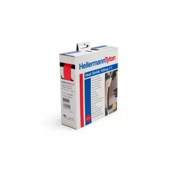 HellermannTyton šilumai susitraukiantis vamzdelis HIS-PACK-9.5/4.7-RD, raudonas, 9,5 mm išplėstas skersmuo, 4,7 mm atkurtas skersmuo, 5 m ilgis, polioletinas, 2:1 susitraukimo santykis, dozatorius 300-30952