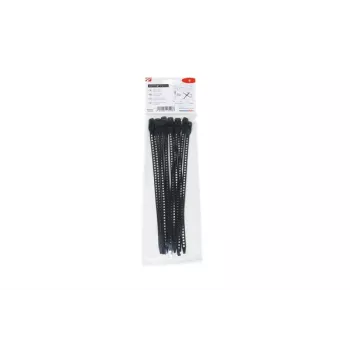 HellermannTyton SOFTFIX® atsegamas plastikinis raištis 260 x 7 mm, juodas, 12 vnt. 115-07270