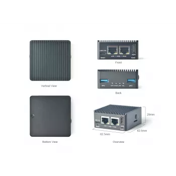 ALLNET FriendlyELEC NanoPi R5C dvigubas 2.5GbE maršrutizatorius SBC, 4GB RAM, 32GB eMMC, Wi-Fi 5, metalinis korpusas R5C_4G_32mmc_combo_wifi