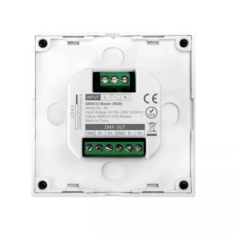 MiBoxer X3 išmanusis jutiklinis skydelis LED valdymui (DMX512 ir 2,4GHz RF)