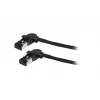 SYNERGY21 S218115 CAT6A S/FTP plonas komutacinis kabelis, RJ45, 2m, juodas, 500MHz, LSZH, sukimosi jungtis