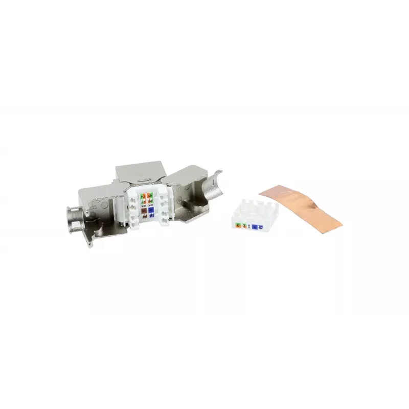 SYNERGY21 S216378V3 CAT8.1 RJ45 Keystone modulis, slim-line trumpas, GHMT sertifikuotas, baltas
