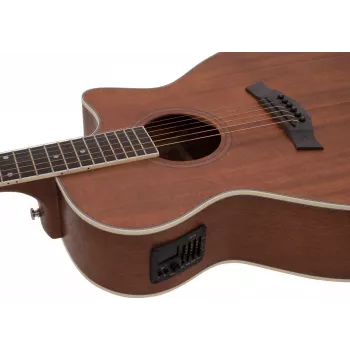 DIMAVERY AW-410 Dreadnought akustinė gitara, sapele galinė dalis ir šonai, eglės viršus, natūralus aukšto blizgumo 26235092