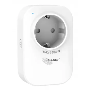 ALLNET ESP32 WiFi išmanusis kištukinis adapteris su energijos stebėjimu ir 2x USB įkrovikliu ALL3079