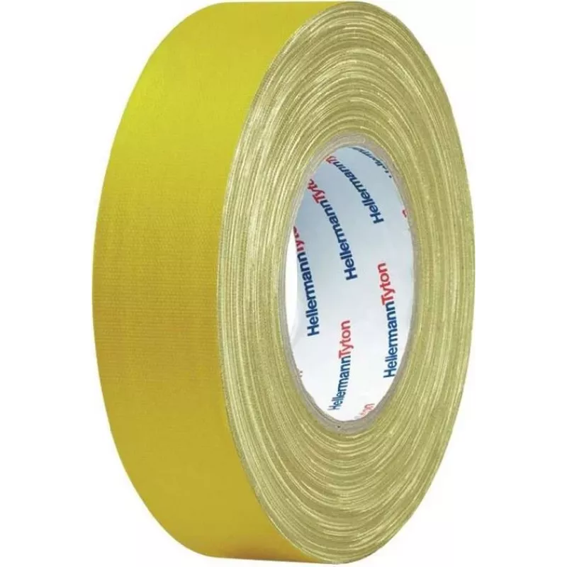 HellermannTyton HTAPE-TEX-19x10 universali audinio juosta, geltona, 19 mm x 10 m 712-00202