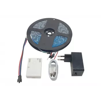 SYNERGY21 QuinLED dig2GO nešiojamas skaitmeninis LED rinkinys su RGBW juosta, galios valdikliu ir maitinimo šaltiniu S21-LED-JT230011