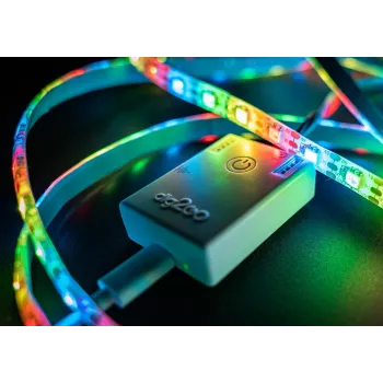 SYNERGY21 QuinLED dig2GO nešiojamas skaitmeninis LED rinkinys su RGBW juosta, galios valdikliu ir maitinimo šaltiniu S21-LED-JT230011