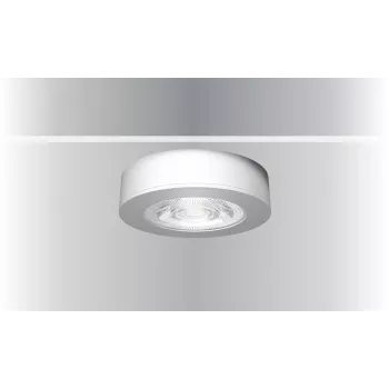 SYNERGY21 Helios LED įleidžiamas prožektorius baltas apvalus su paviršinio montavimo rėmeliu 7W 600lm 3000K S21-LED-ME007