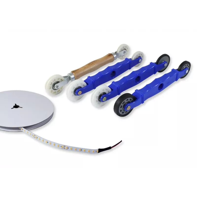 SYNERGY21 S21-LED-02400249 LED juostų montavimo įrankis su plastikiniu grioveliniu voleliu ir guminiu voleliu