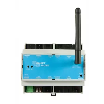 ALLNET ALL3505v2 IP pastatų automatizavimo valdiklis su 8 jutiklių prievadais, DIN bėgio montavimas