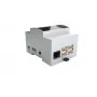 ALLNET DIN bėgio tvirtinimo korpusas Raspberry Pi 4 Model B su permatomu langeliu, pilkas 25.0410000.RP4