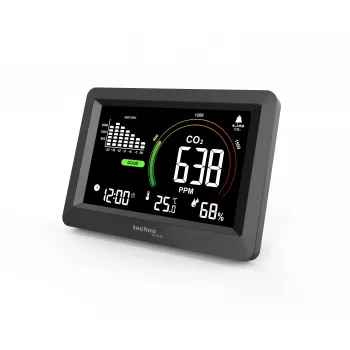 Technoline WL1028 CO2 monitorius oro kokybei su aliarmu, juodas