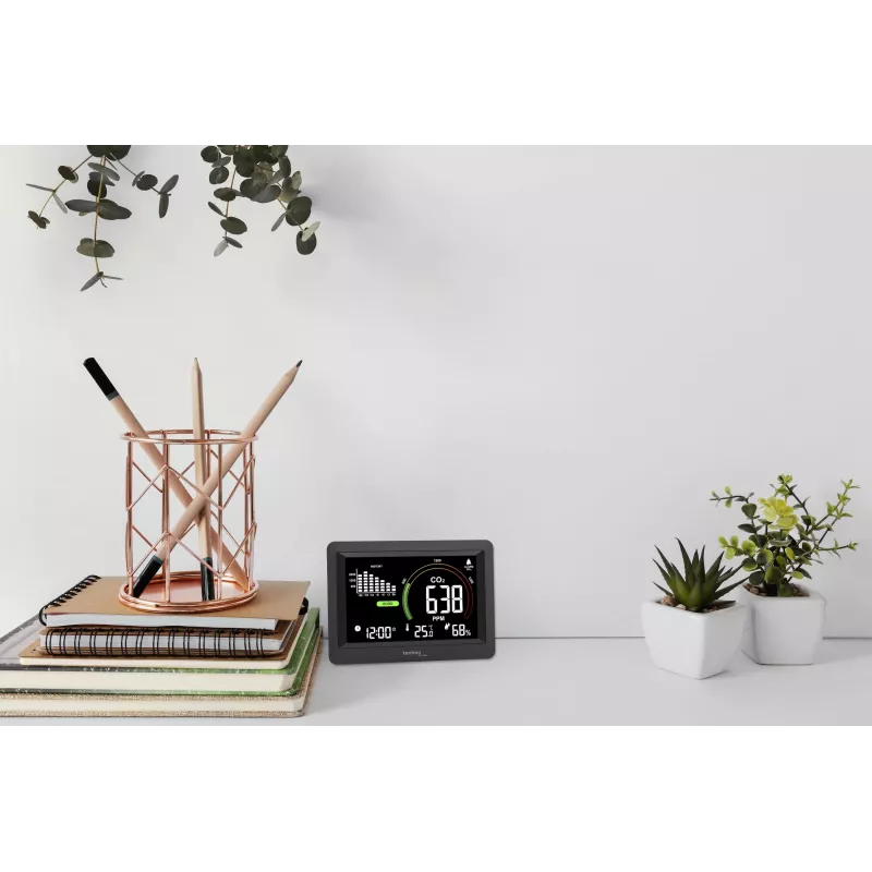 Technoline WL1028 CO2 monitorius oro kokybei su aliarmu, juodas