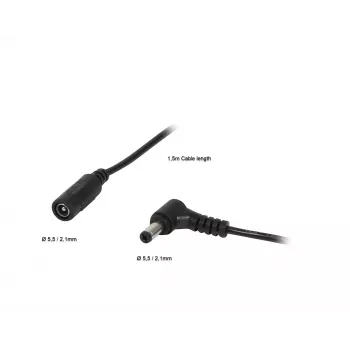 ALLNET DC maitinimo prailginimo kabelis 5,5x2,1mm lizdas į kištuką 3m, 2 vnt. (ALL-Adapt-Ext5.5-3000)
