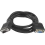 SYNERGY21 S215297 VGA prailginimo kabelis, 1,8 m, vyriškas į moterišką, juodas