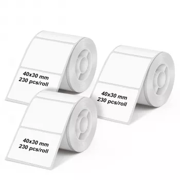 Olympia 6321 termo etikečių ritinys 40 mm x 30 mm baltas, 690 etikečių