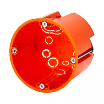 f-tronic HW ertmės sienos montavimo dėžutė E117, Ø 68 mm, gylis 61 mm, be halogenų, oranžinė 7350165
