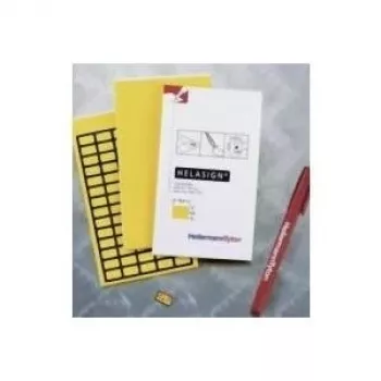 HellermannTyton 598-92427 Nuimamos geltonos vinilo terminio perkėlimo etiketės, 44 x 10 mm, 440 etikečių