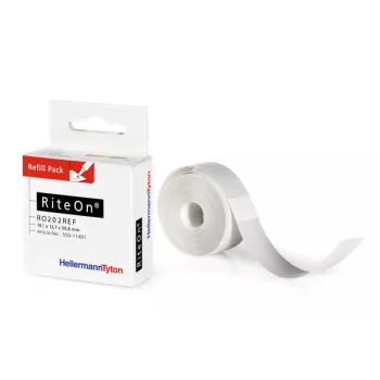 HellermannTyton RiteOn papildymo etikečių rinkinys RO202REF-1401-WH, baltos, 150 vnt. (550-11401)