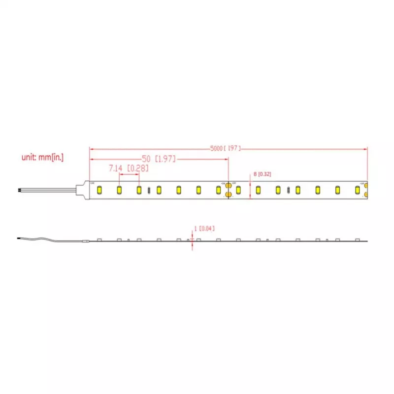 SYNERGY21 Flex Strip šiltai balta DC24V 72W IP67 CRI>90 (S21-LED-B220010)