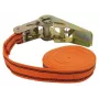 Petex vientisas tempimo diržas su reketu, 5 m x 25 mm, oranžinės spalvos (43192635)
